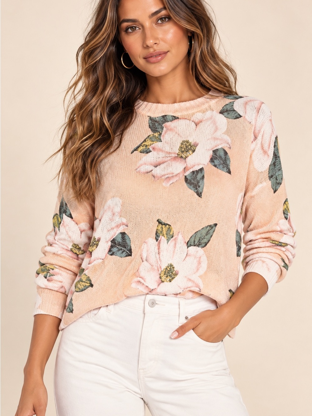 Show Me Your Mumu Cropped Varsity Sweater in the Southern Magnolia
